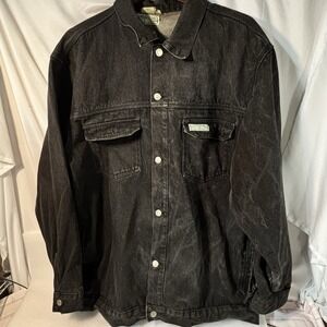 Guess‎ Jacket Mens Georges Marciano 80's Black Denim | Size XL